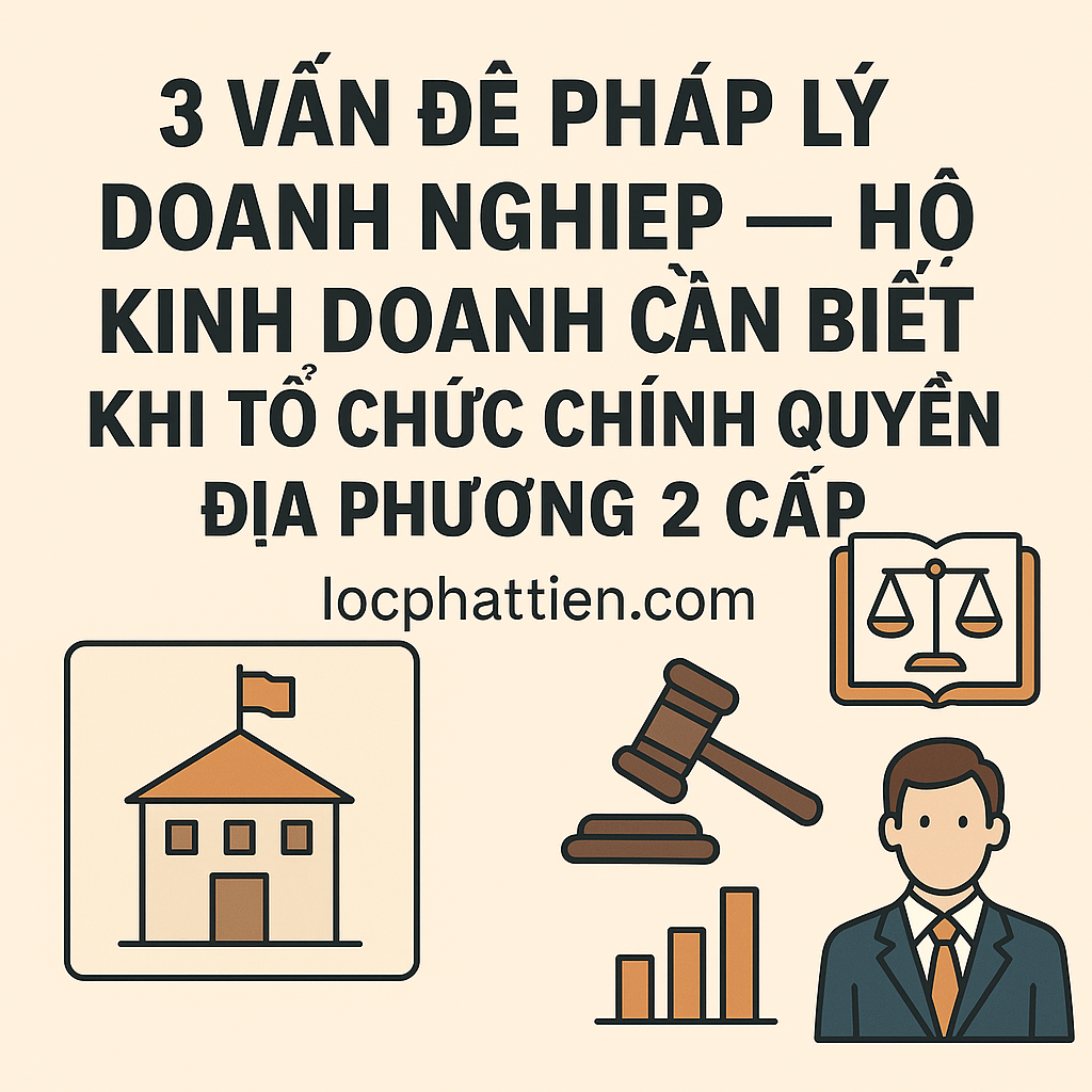 3 Vấn đề pháp lý hộ kinh doanh cần biết khi tổ chức chính quyền địa phương 2 cấp